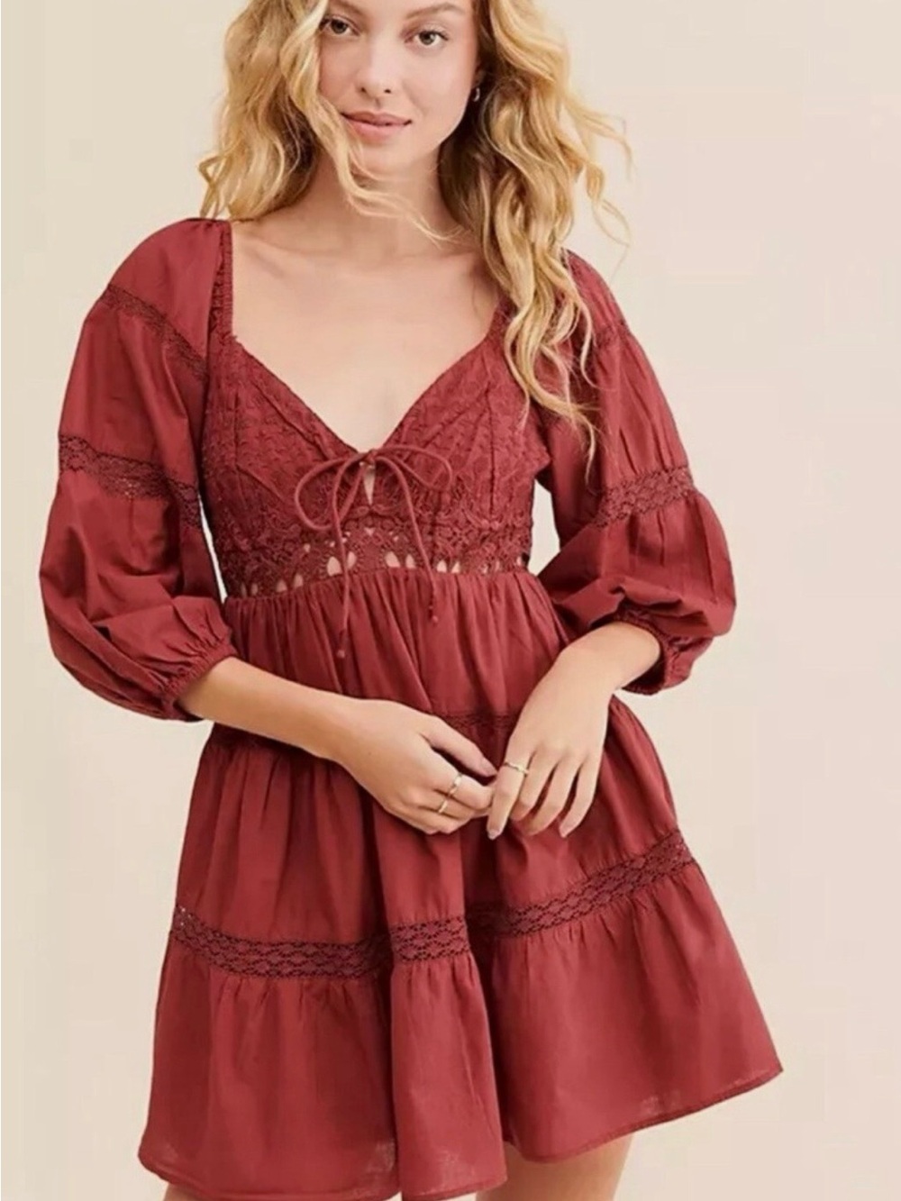 NWT Free People All Mine Mini Babydoll Dress Mulberry